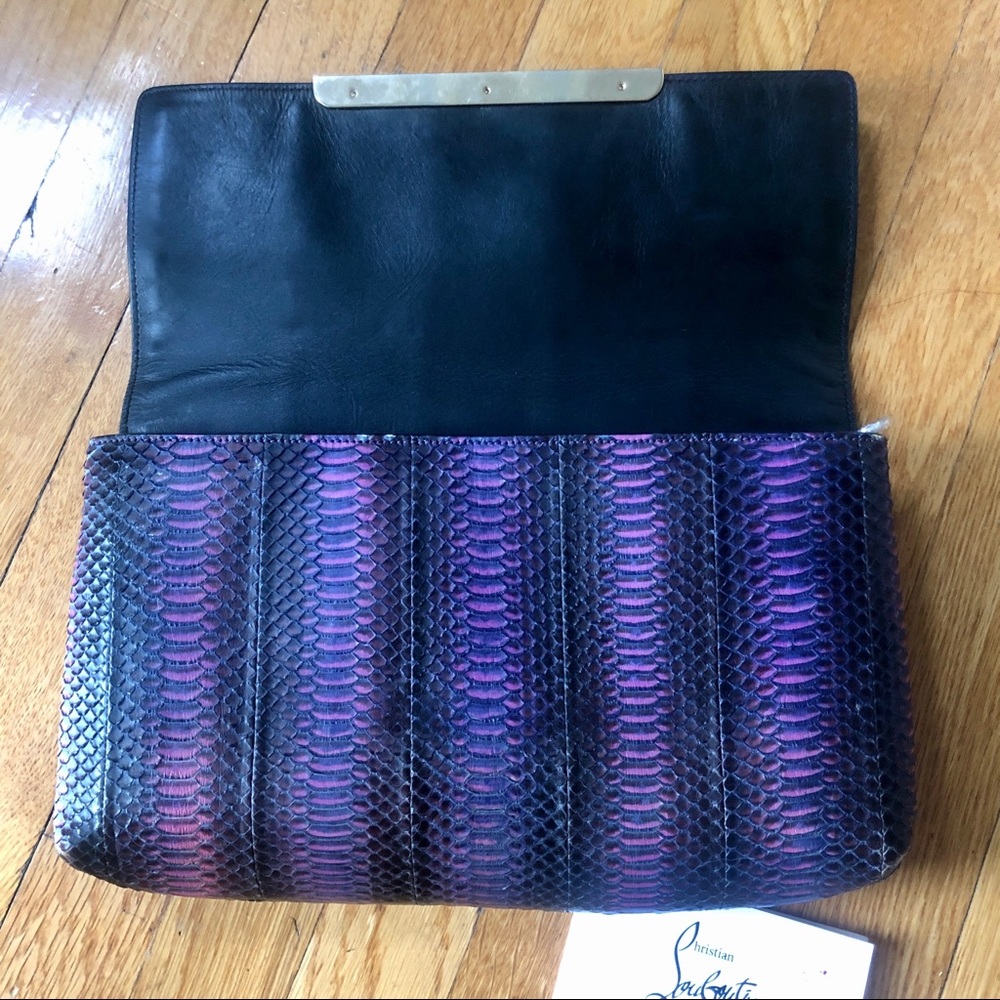Louboutin snakeskin clutch purse - Picture 4 of 6